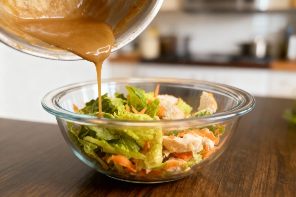 Thai Chicken Wraps with Peanut Sauce