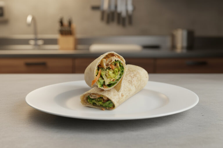 Thai Chicken Wraps with Peanut Sauce