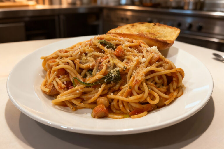 The Best Vegetarian Chickpea Spaghetti