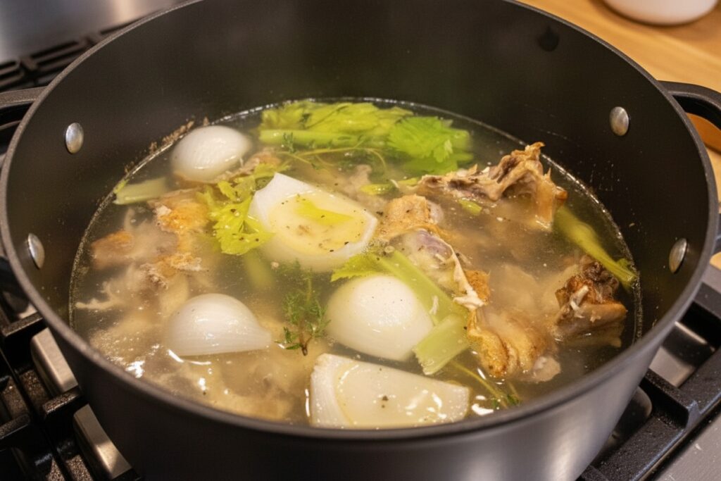 The Easiest Leftover Rotisserie Chicken Stock