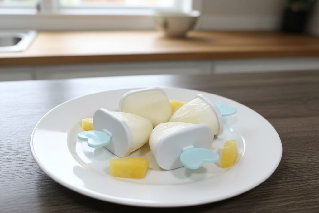 Pineapple Cream Popsicles 