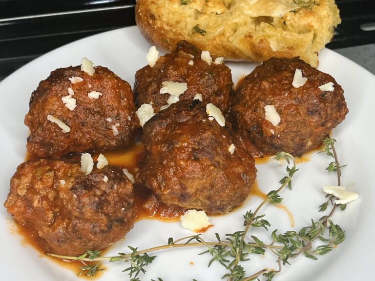 Spicy Air Fryer Meatballs