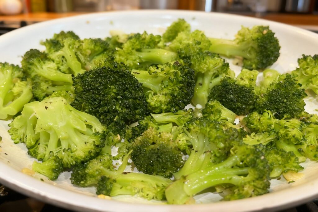 Easy Garlic Seasoned Steamed Broccoli