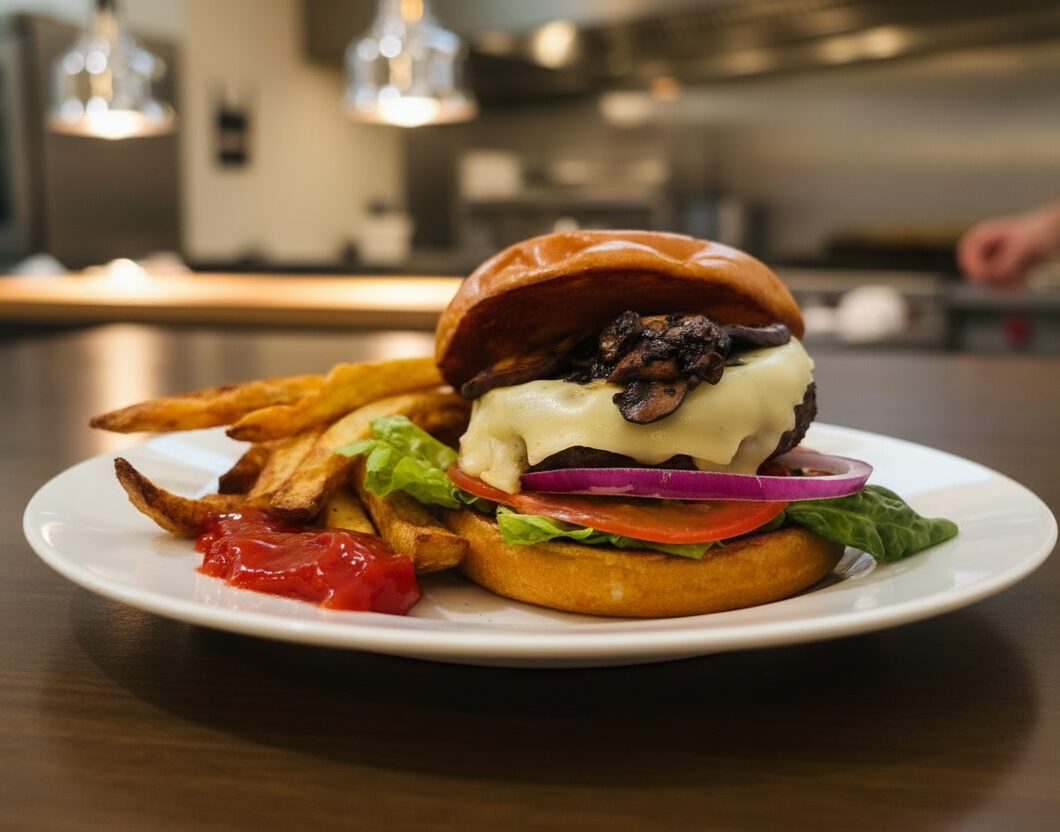 Mushroom Swiss Burger