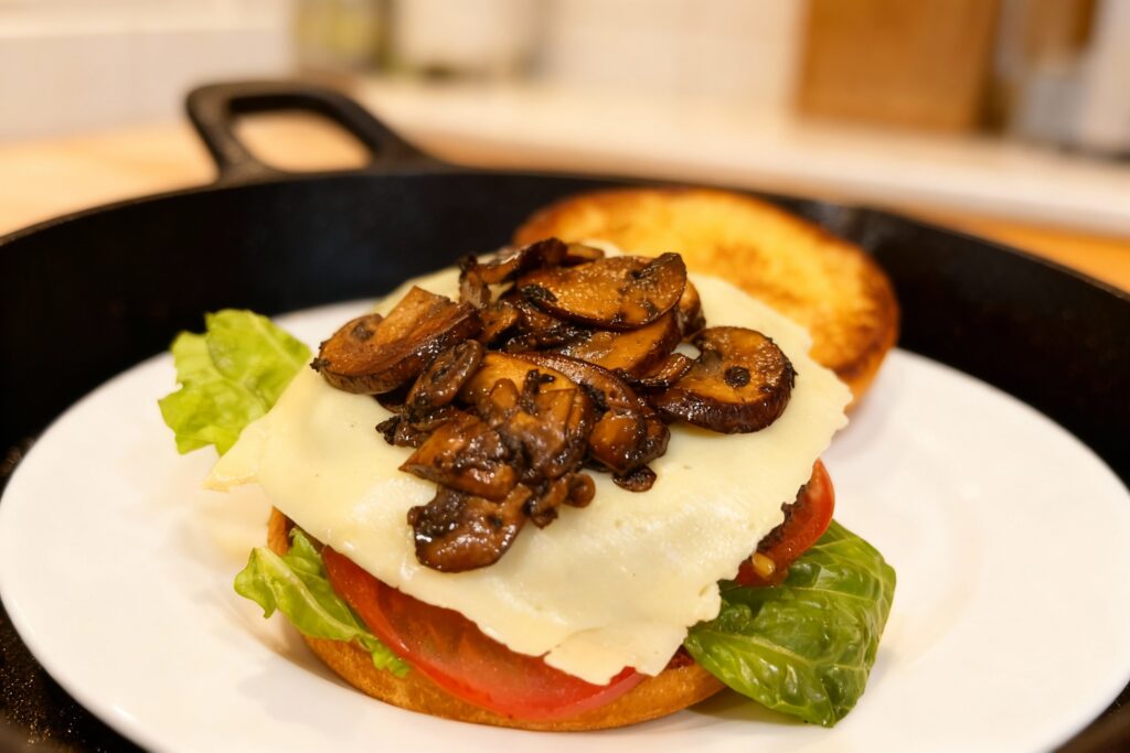 Mushroom Swiss Burger