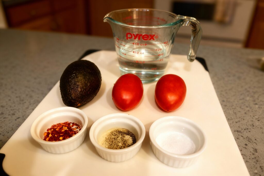 Spicy Avocado and Tomato Soup