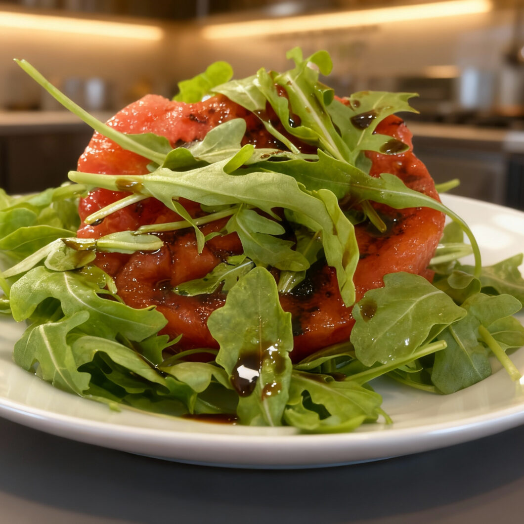 Grilled Watermelon Balsamic Salad