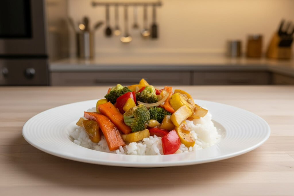 Quick and Easy Pineapple Soy Vegetable Stir Fry
