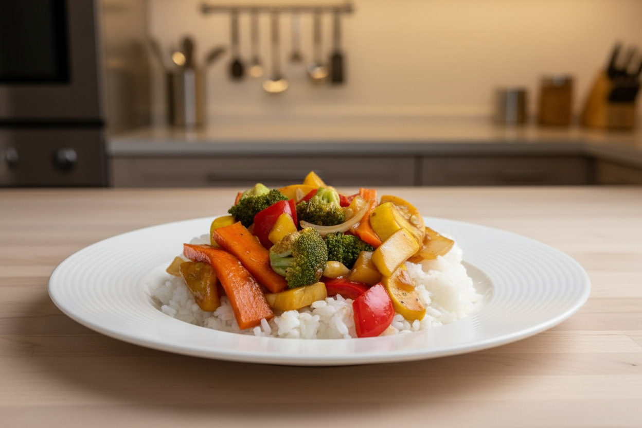 Quick and Easy Pineapple Soy Vegetable Stir Fry