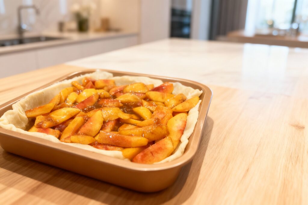 Cinnamon Peach Crumble