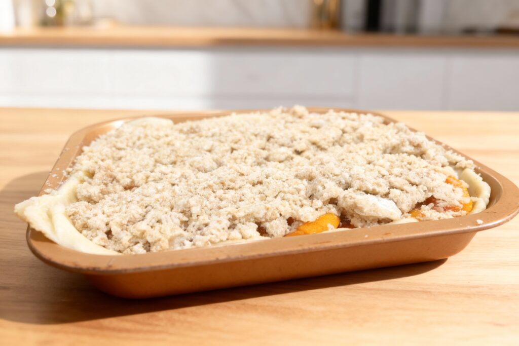 Cinnamon Peach Crumble