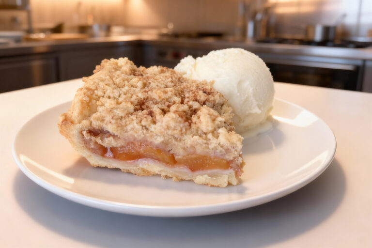 Cinnamon Peach Crumble