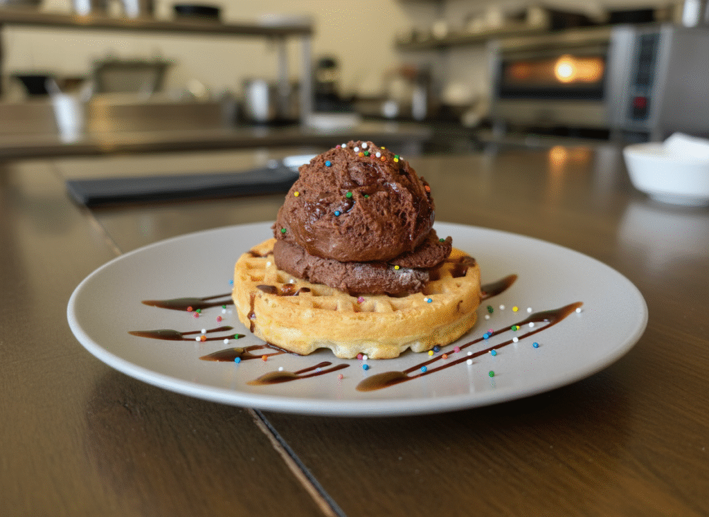 Waffle Ice Cream Sundae