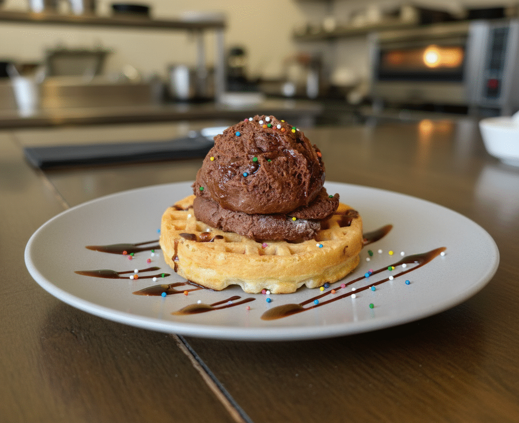 Waffle Ice Cream Sundae