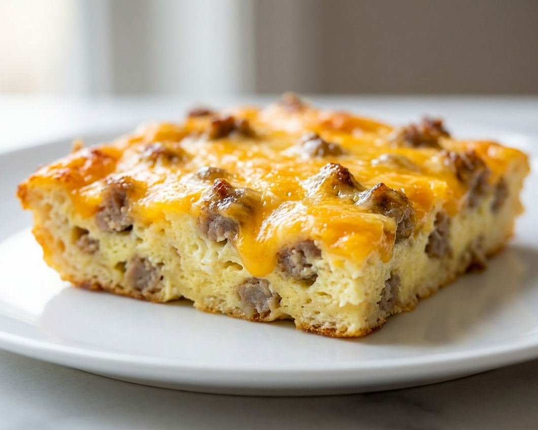 Easy 4-Ingredient Breakfast Casserole With Sausage and Eggs