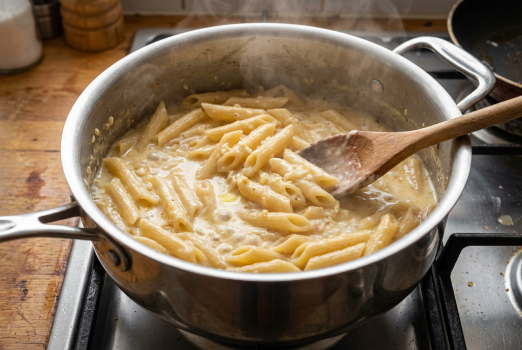 One Pot Creamy Garlic Butter Pasta