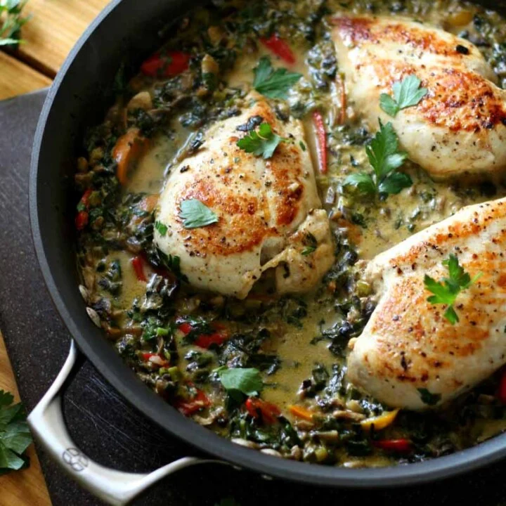 Smothered Creamy Chicken Skillet