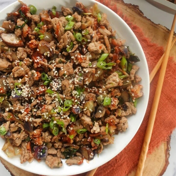 Ground Turkey Egg Roll in a Bowl